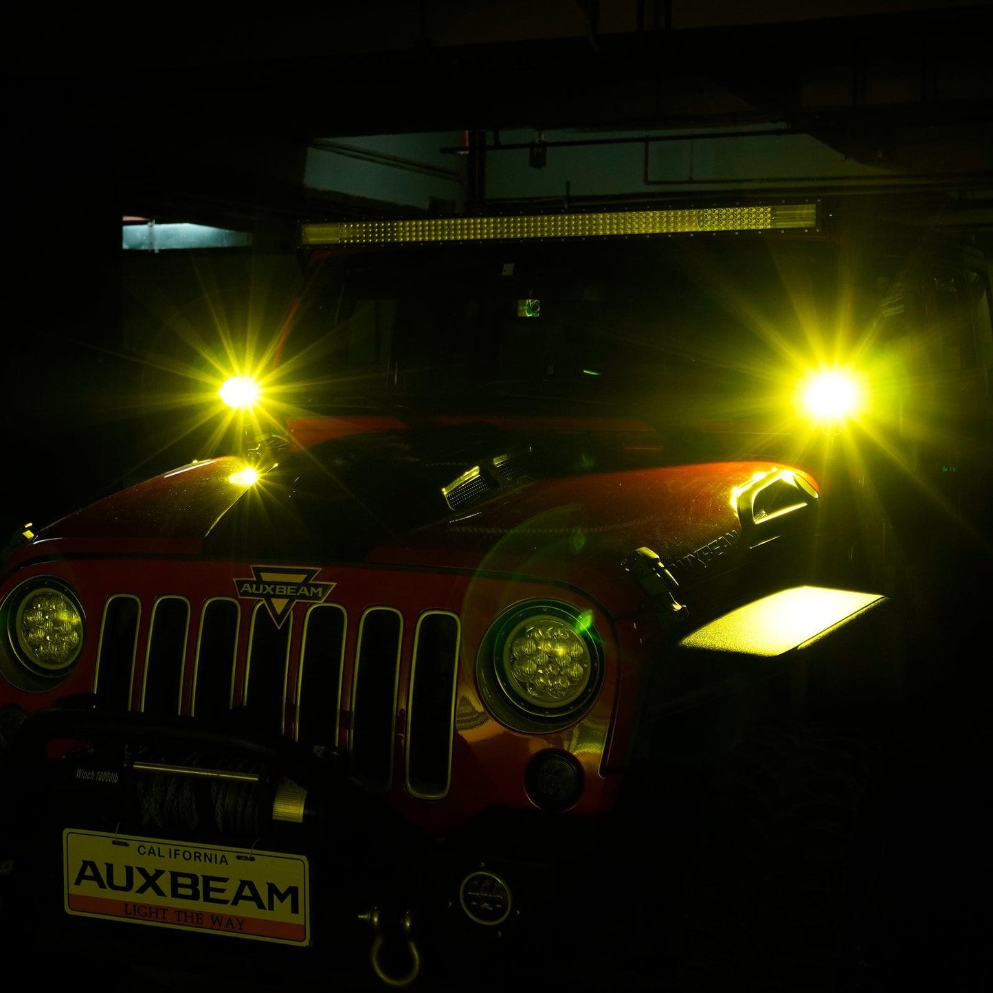 C4 Series | 4 Inch 100W Spot Round LED Pods Amber LED Driving Lights - Auxbeam  – éclairage LED auto