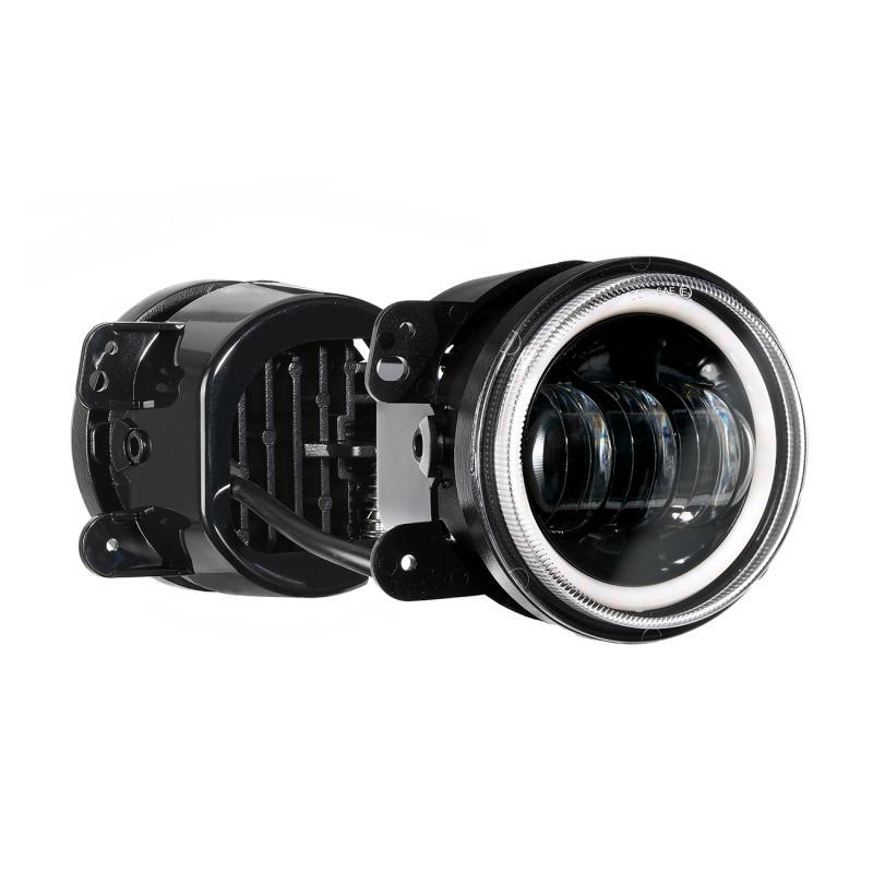 (2pcs/set) 4 Inch LED Fog Lights with DRL & Amber Turn Signal For Jeep Wrangler JK 2007-2017 Front Bumper Lamp