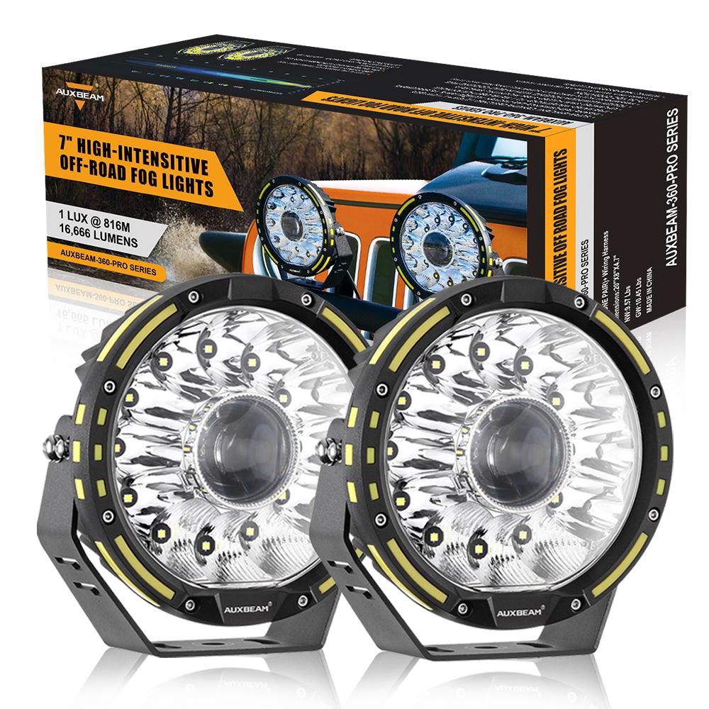 360 PRO Series 7 INCH/9 INCH 360-PRO Series Offroad LED Driving Lights+Amber/Black Covers(Optional) - Auxbeam  – éclairage LED auto