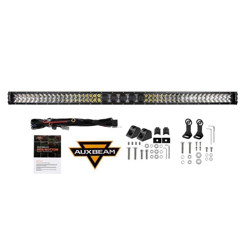 7" LED Halo Headlights+5D-PRO 52" Straight LED Light Bar+Windshield Mounting Brackets 18W Pod Lights Set for Jeep Wrangler TJ