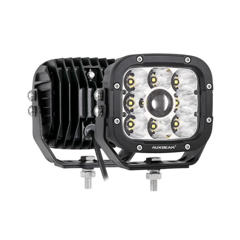 5 Inch 110W White/Amber Spot Light LED Driving Lights with Additional Amber Covers