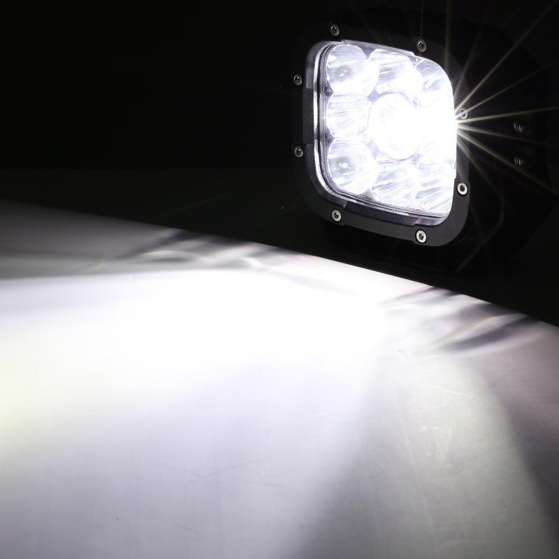 5 Inch 110W White/Amber Spot Light LED Driving Lights with Additional Amber Covers