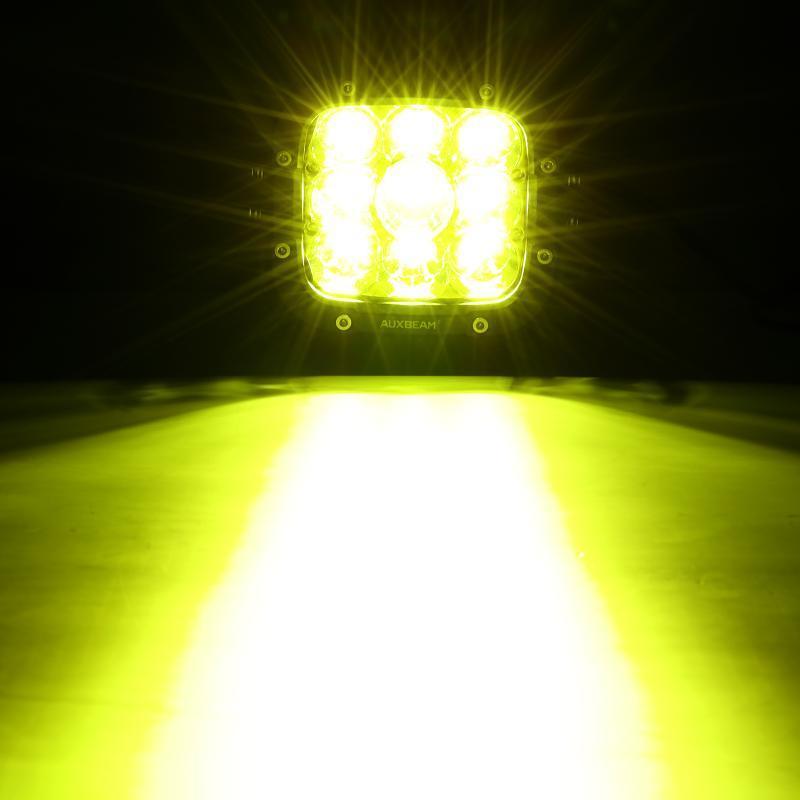 5 Inch 110W White/Amber Spot Light LED Driving Lights with Additional Amber Covers