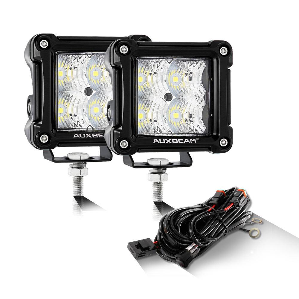 3 Inch 40W Spot/Flood Beam LED Pods Light + Universal LED Working Lights Mounting Brackets - Auxbeam  – éclairage LED auto