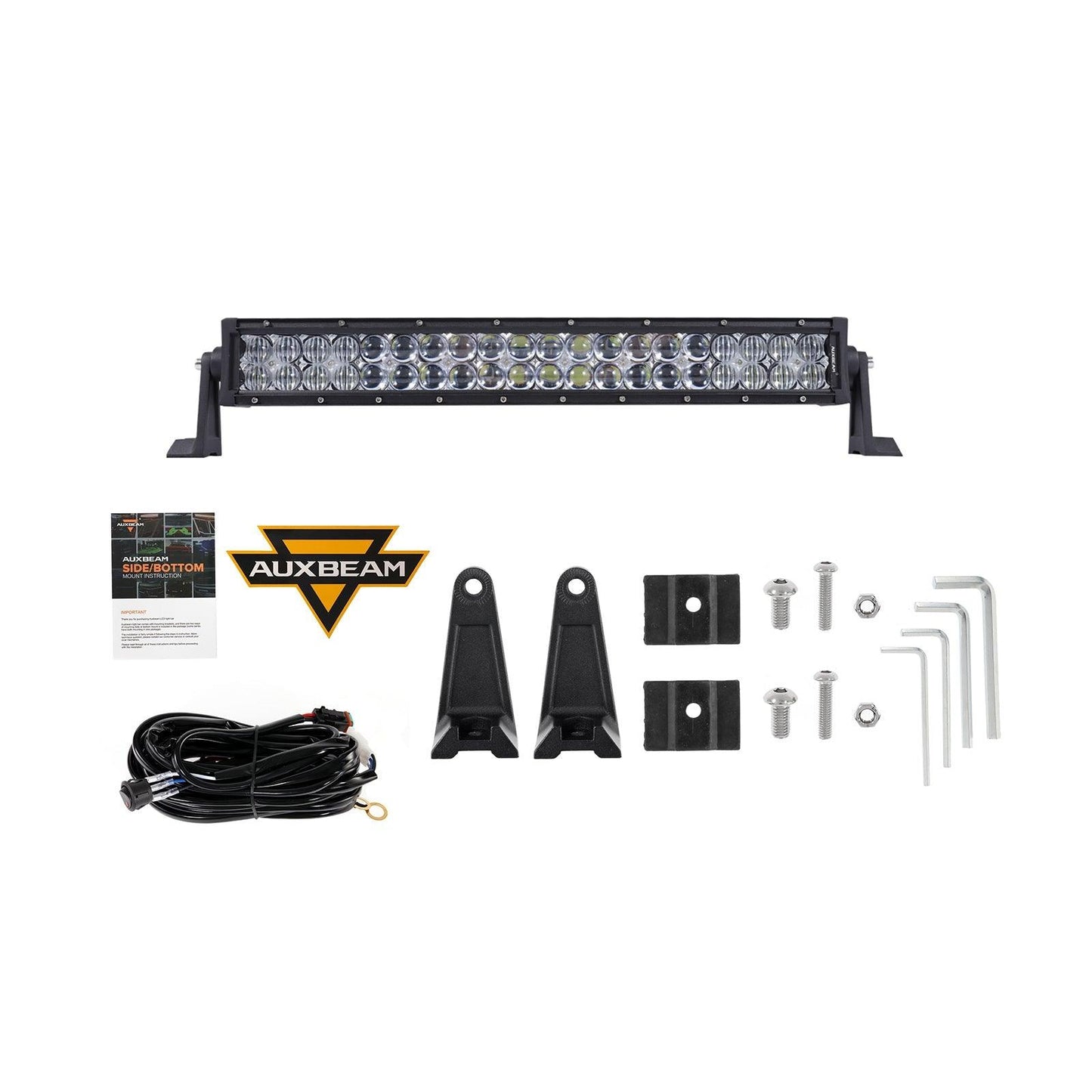 22 Inch-52 Inch 5D Series Straight/Curved Combo Beam Double Row LED Light Bar for 2015 Chevy Silverado 1500 2500 3500