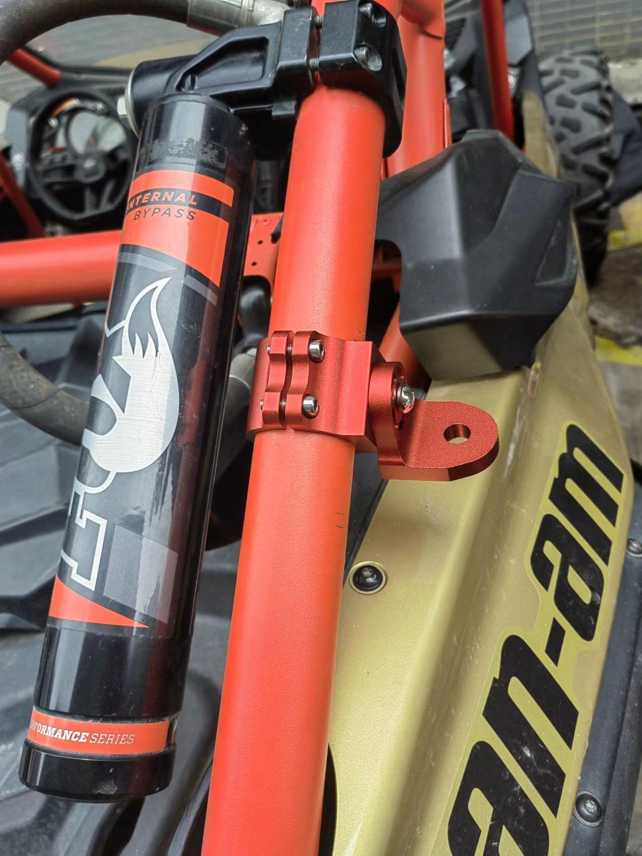 3FT/4FT LED RGB Whip Lights with Bluetooth/ Remote Controlled & Red Universal Flagpole Light Mount  for all UTVs with 1.75" to 2" Roll Cage