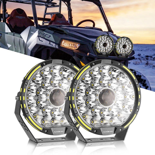 (2pcs/set) 9 INCH 270W 37776LM 360-PRO Series LED Driving Lights+Amber/Black Covers(Optional) for ATV UTV SIDE BY SIDE 4X4 - Auxbeam  – éclairage LED auto