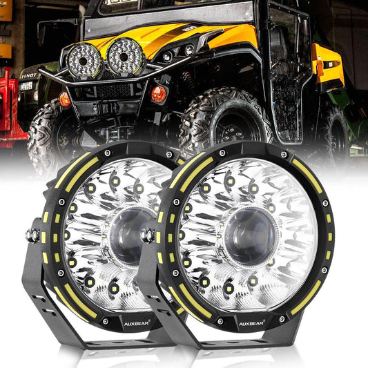 (2pcs/set) 7 Inch 230W 33332LM 360-PRO Series LED Driving Lights+Amber/Black Covers(Optional) for ATV UTV SIDE BY SIDE 4X4 - Auxbeam  – éclairage LED auto