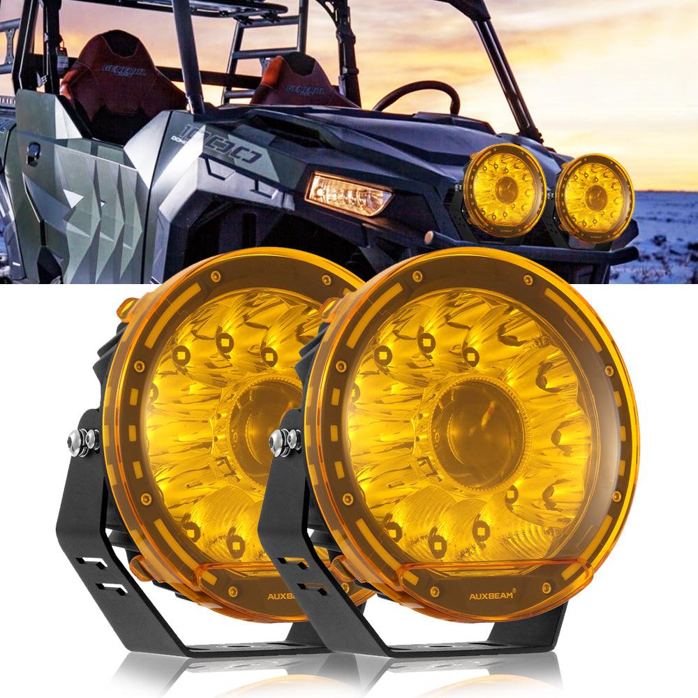 (2pcs/set) 7 Inch 230W 33332LM 360-PRO Series LED Driving Lights+Amber/Black Covers(Optional) for ATV UTV SIDE BY SIDE 4X4 - Auxbeam  – éclairage LED auto