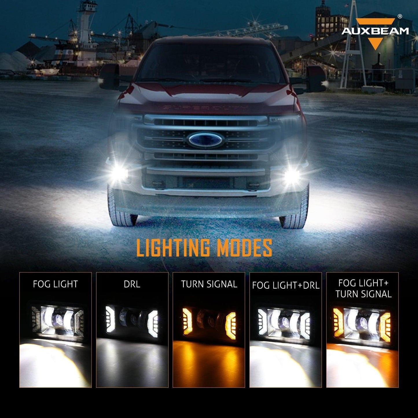 (2pcs/set) LED Fog Lights Assembly with DRL/ Turn Signal Lights for Ford F150 2015 2016 2017 2018 2019 2020