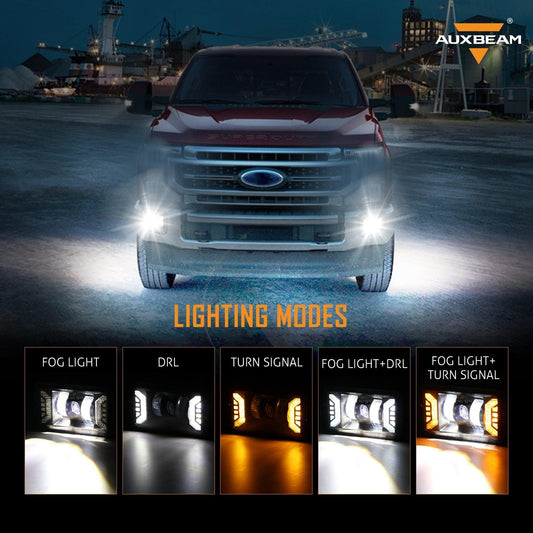 (2pcs/set) LED Fog Lights Assembly with DRL/ Turn Signal Lights for Ford F150 2015 2016 2017 2018 2019 2020