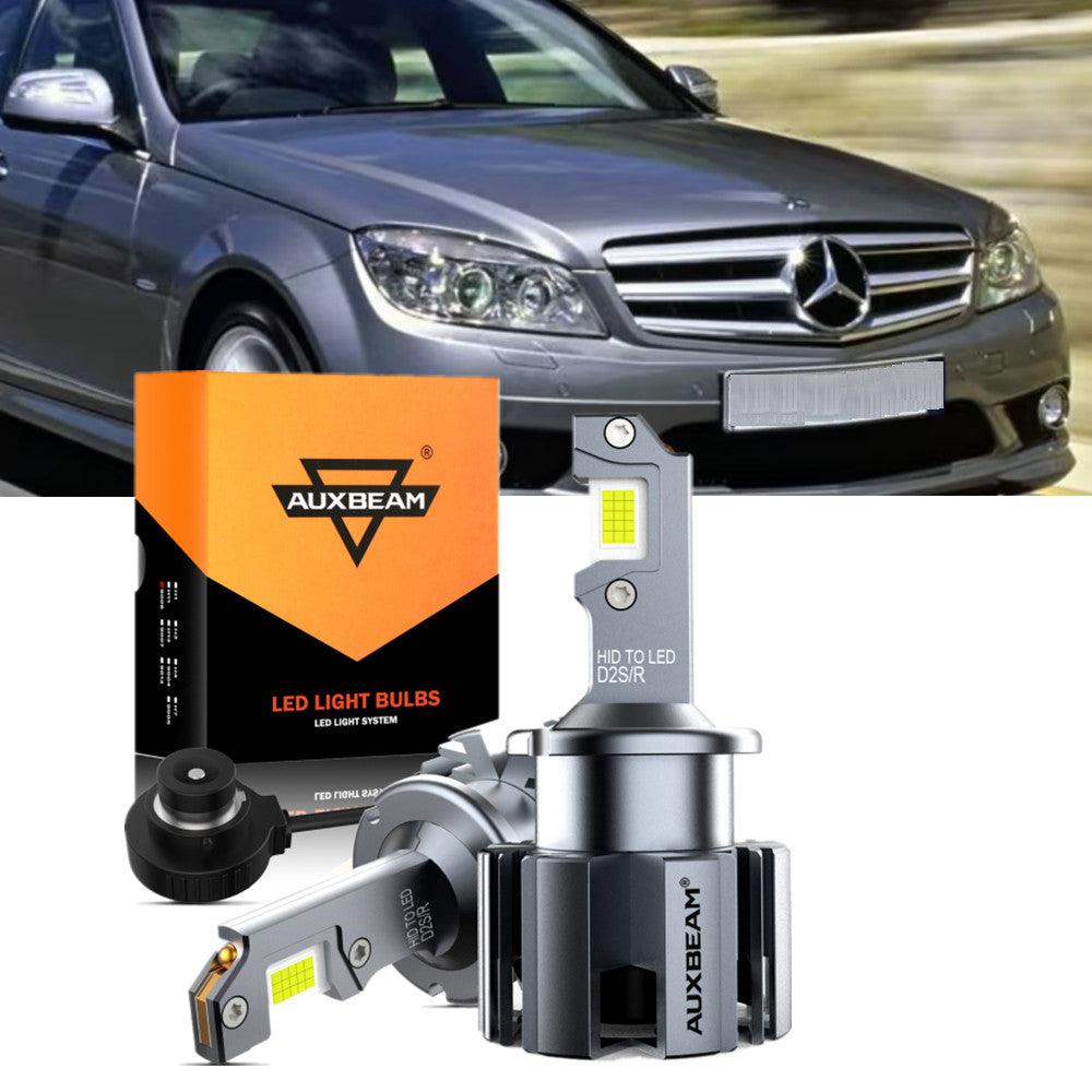 For 2006-2007 Mercedes-Benz C350 with HID headlamps LED Light Bulbs High Low Beam Bundle - Auxbeam  – éclairage LED auto