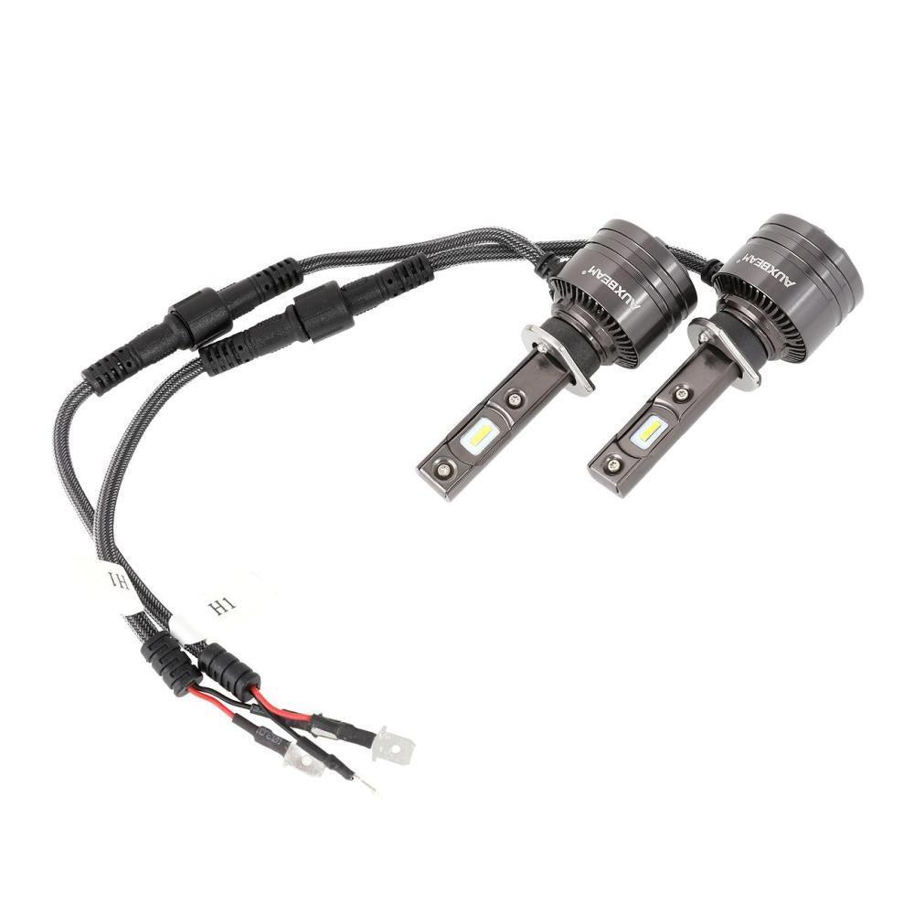 (2 قطعة/المجموعة) 4300K ​​​​T1 سلسلة مصابيح LED 8000LM