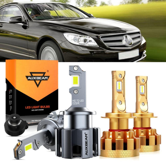 For 2001-2009 Mercedes-Benz CL600 with HID headlamps LED Light Bulbs High Low Beam Bundle - Auxbeam  – éclairage LED auto