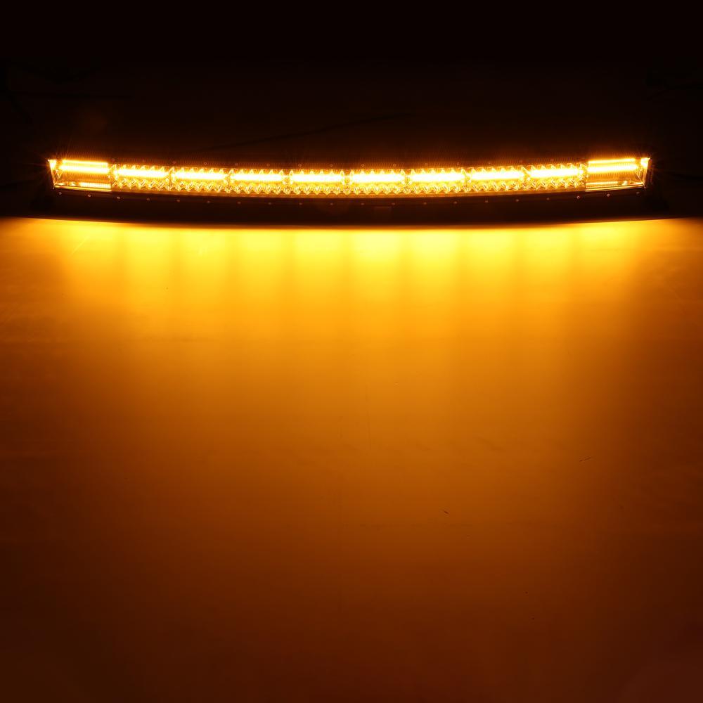 6 Modes Series 42 Inch White&amp;Amber Curved Off Road Led Light Bar