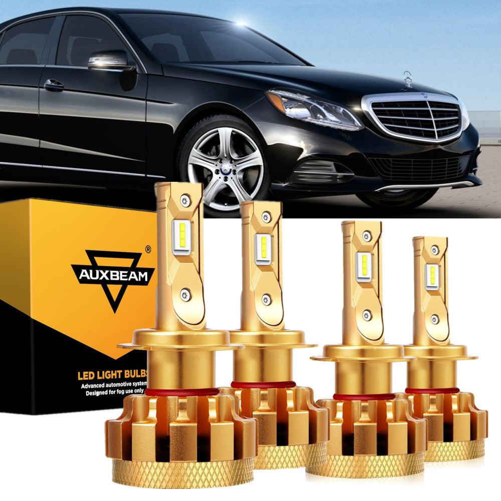 For 2006-2013 Mercedes-Benz E350 with Halogen Headlamps F-16 Plus Series Built-in Canbus LED Light Bulbs High Low Beam Bundle - Auxbeam  – éclairage LED auto