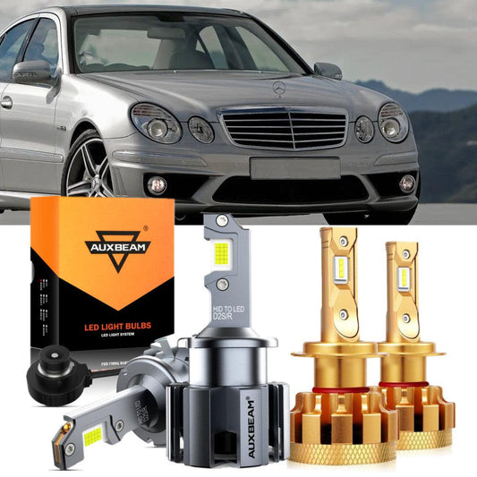 For 2007 Mercedes-Benz E63 AMG with HID headlamps LED Light Bulbs High Low Beam Bundle - Auxbeam  – éclairage LED auto