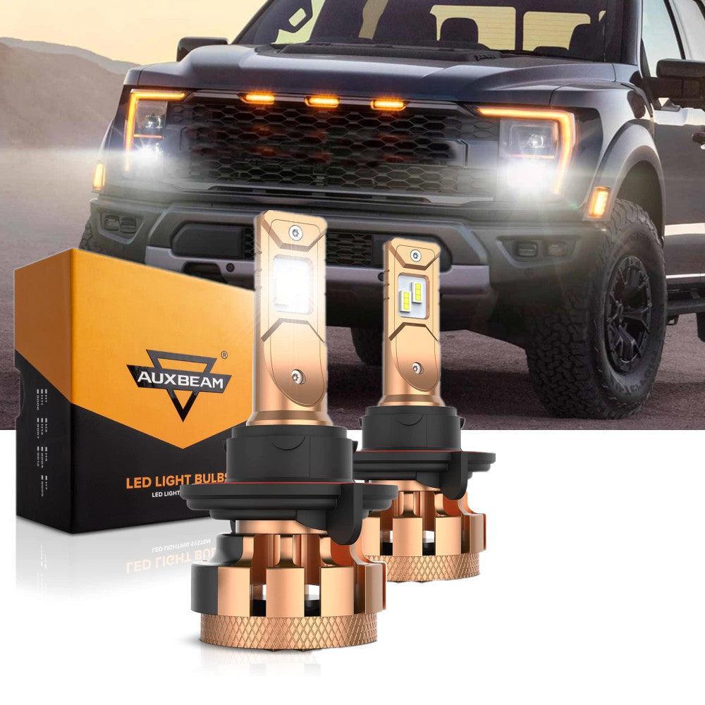 لسيارات فورد F150 F250 F350 F-16 Plus Series H13 مصابيح LED مدمجة من فئة Canbus للسيارات بقوة 14000 لومن، حزمة شعاع منخفض عالي