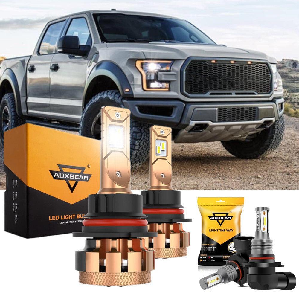 لسيارات فورد F350 Super Duty F-16 Plus Series 9007 موديلات 2001-2004، مصابيح LED مدمجة من Canbus، فئة السيارات 14000LM، حزمة شعاع منخفض عالي