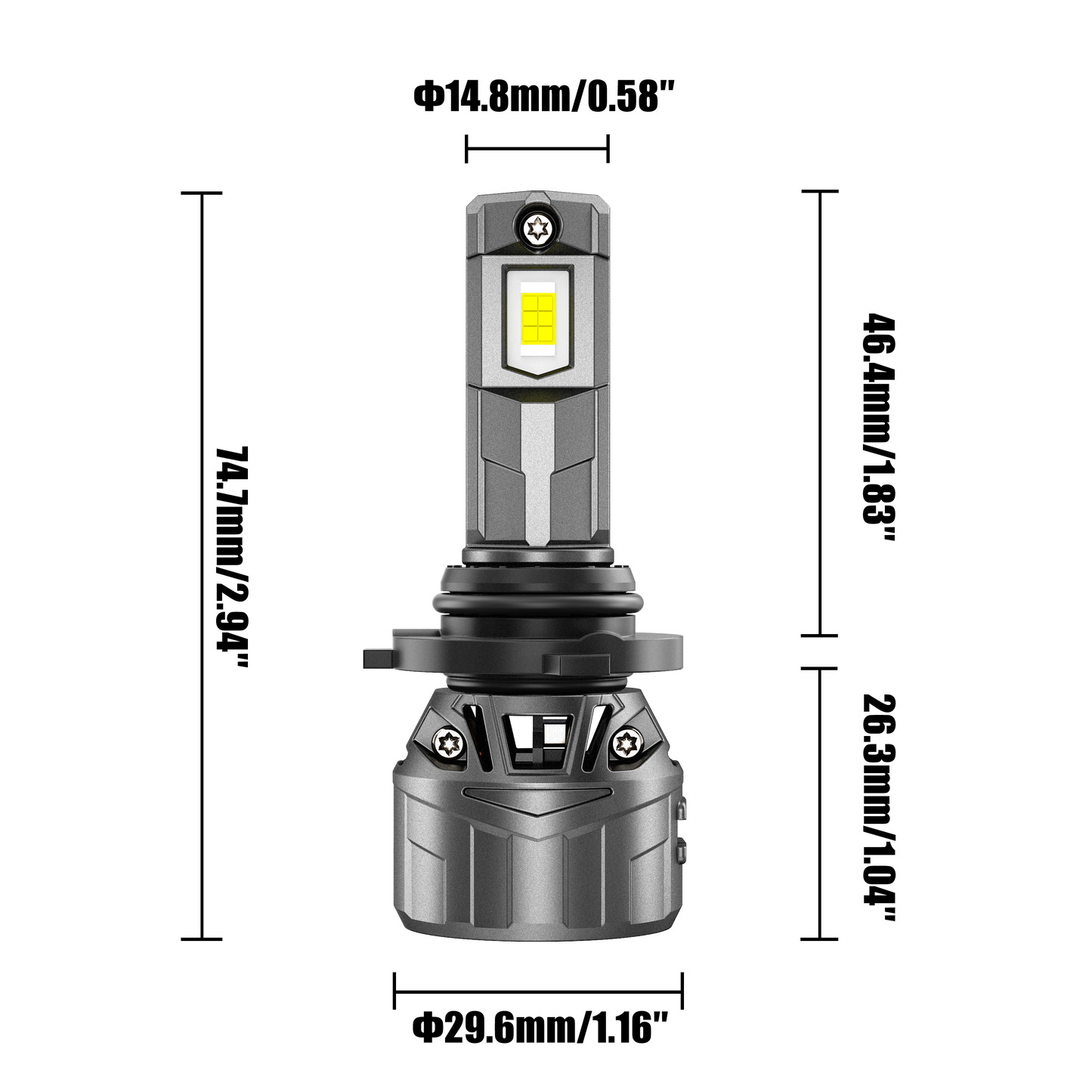 🆕9005+9006 LED Headlight Bulbs 100W 22000LM F18 Series 1:1 Mini Size 6500K Cool White | 4 Bulbs