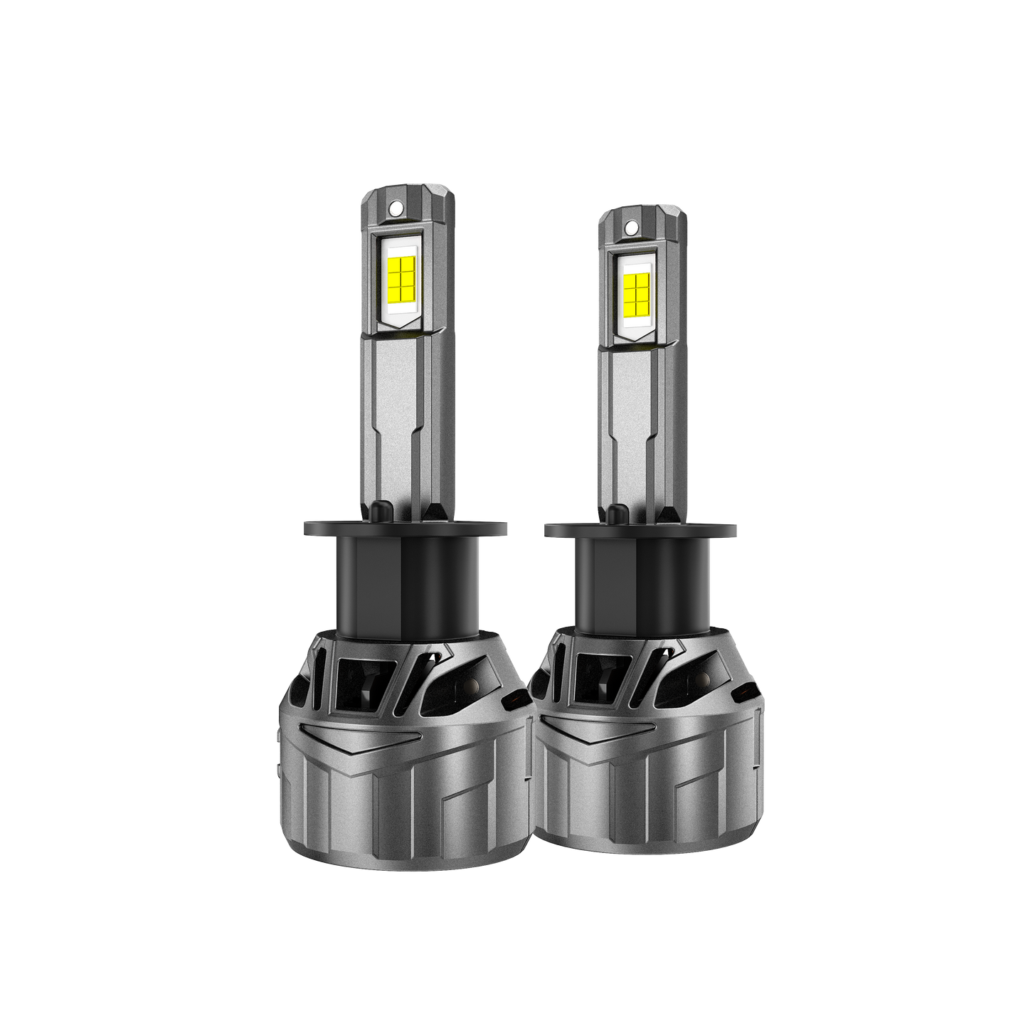 مصابيح أمامية LED H1، 100 واط، 22000 لومن، سلسلة F18، مقاس صغير، 6500 كلفن، أبيض بارد | مصباحان