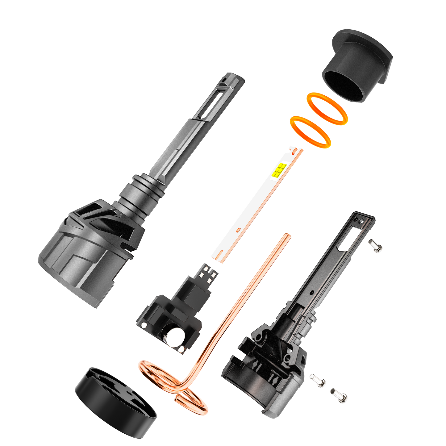 مصابيح أمامية LED H1، 100 واط، 22000 لومن، سلسلة F18، مقاس صغير، 6500 كلفن، أبيض بارد | مصباحان