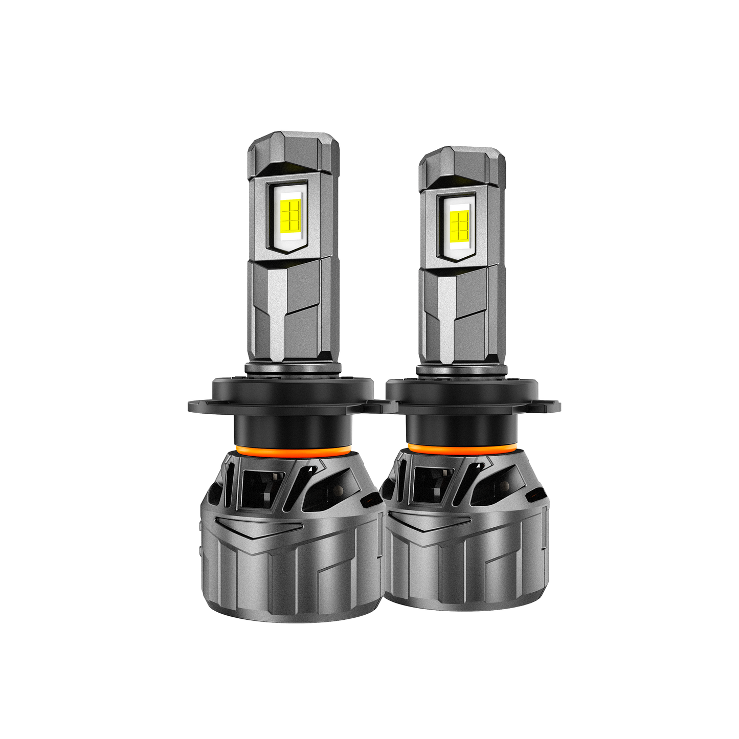 مصابيح أمامية LED H7، بقوة 100 واط، 22000 لومن، سلسلة F18، مقاس صغير، 6500 كلفن، لون أبيض بارد | مصباحان