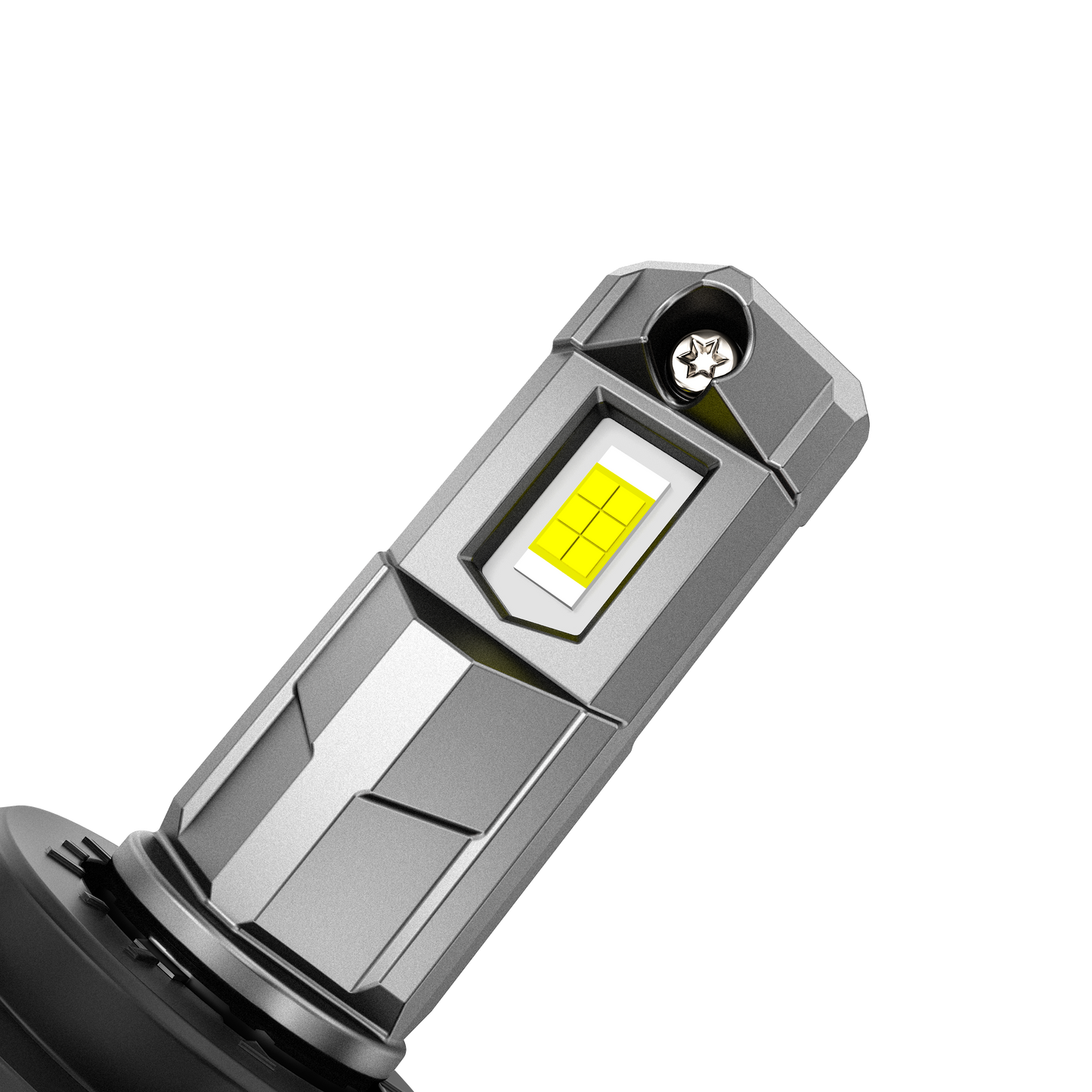 مصابيح أمامية LED H7، بقوة 100 واط، 22000 لومن، سلسلة F18، مقاس صغير، 6500 كلفن، لون أبيض بارد | مصباحان