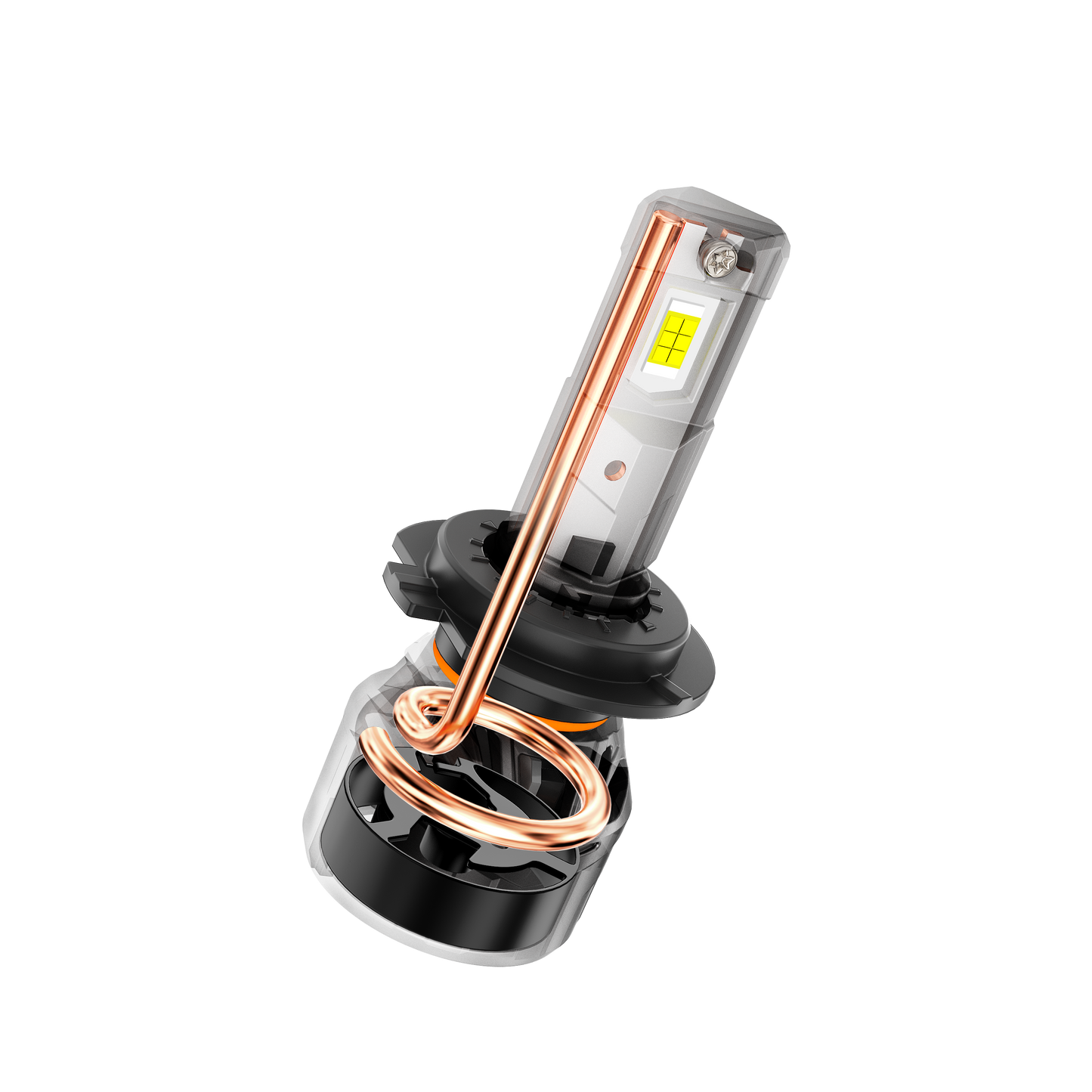 مصابيح أمامية LED H7، بقوة 100 واط، 22000 لومن، سلسلة F18، مقاس صغير، 6500 كلفن، لون أبيض بارد | مصباحان