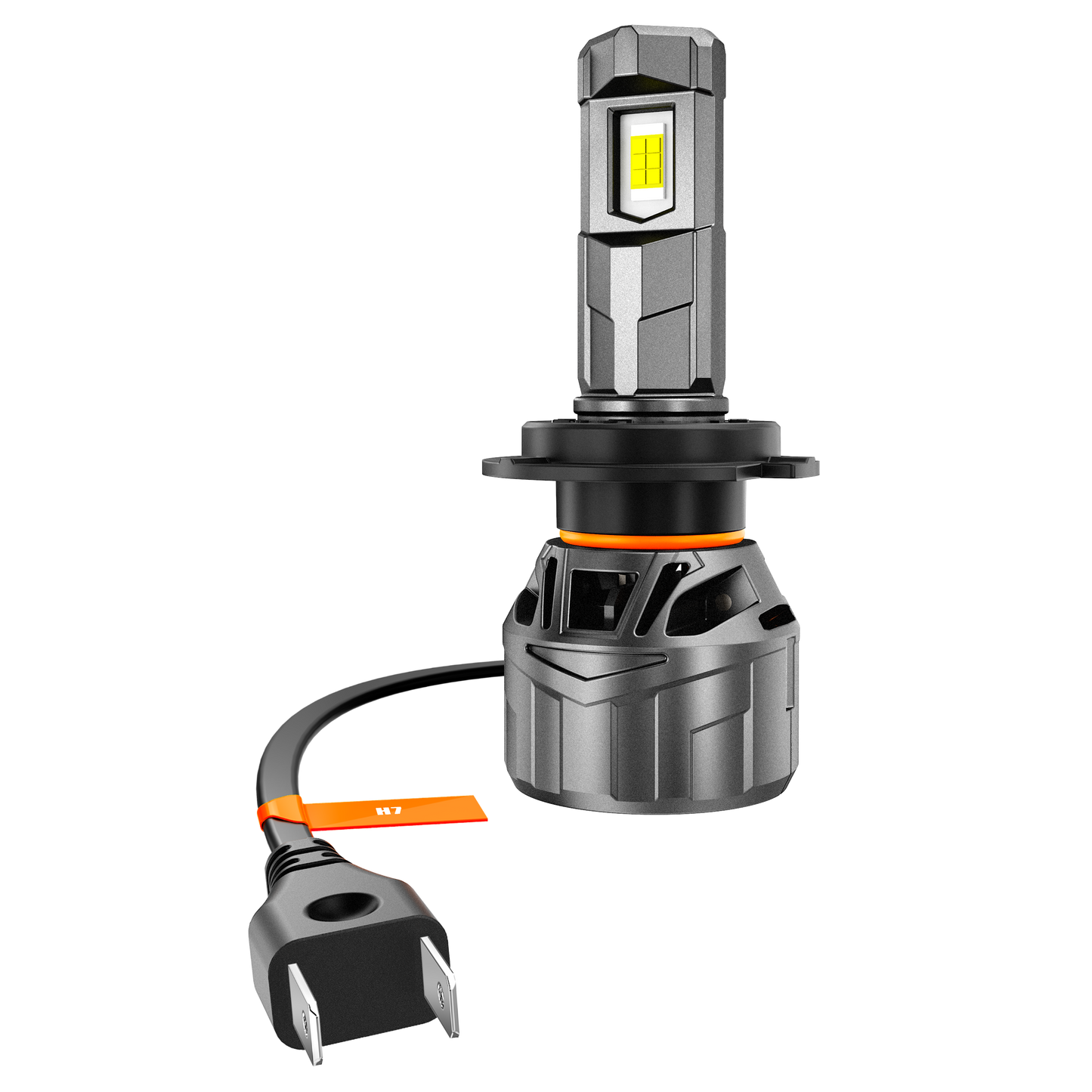 مصابيح أمامية LED H7، بقوة 100 واط، 22000 لومن، سلسلة F18، مقاس صغير، 6500 كلفن، لون أبيض بارد | مصباحان