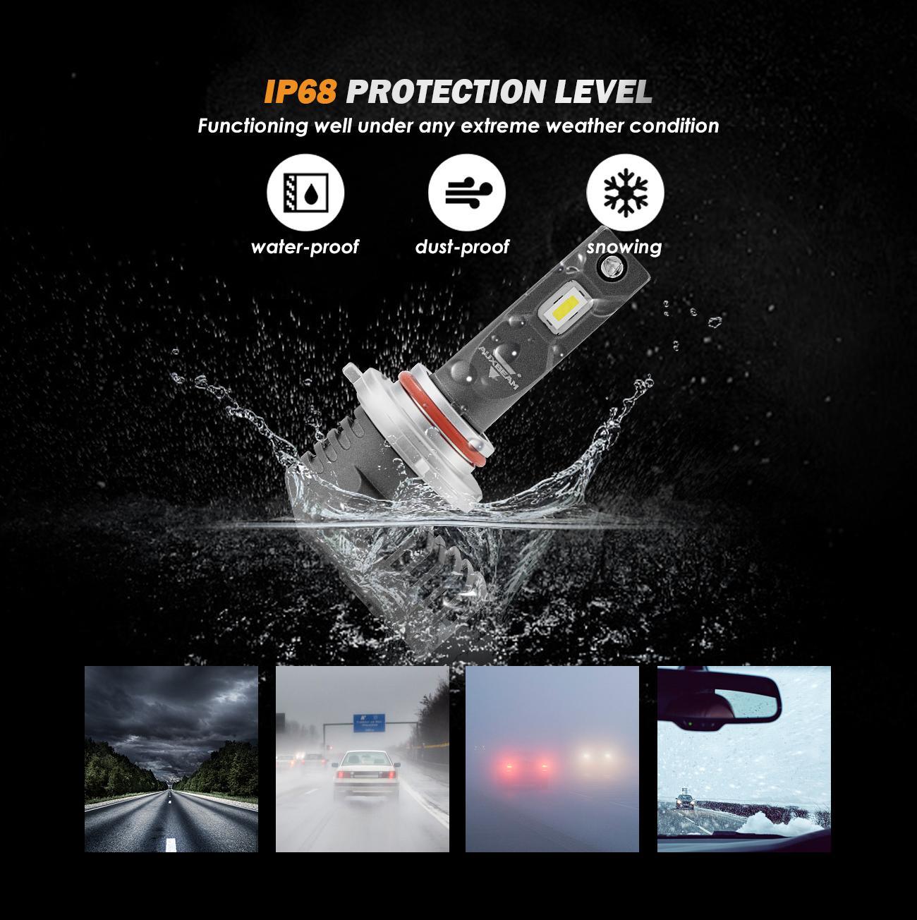 سلسلة P20 لمبات LED 5000LM صغيرة الحجم 6500K أبيض بارد | 2 لمبة