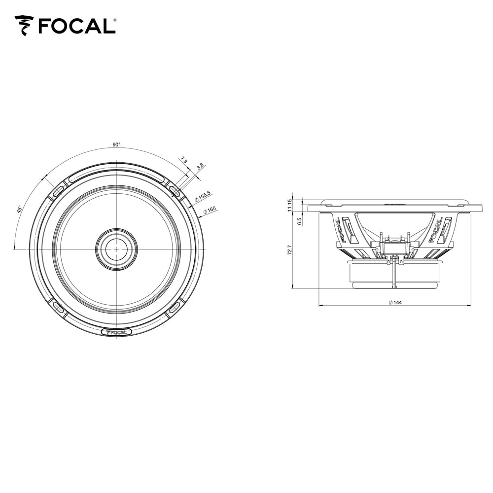 FOCAL Koaxiallautsprecher FLAX EVO-Serie, 16.5cm