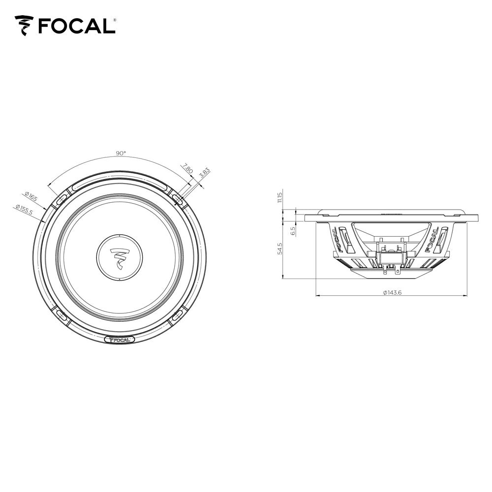 FOCAL Kompo-Lautsprecher FLAX EVO-Serie, 16.5cm, Bauform flange