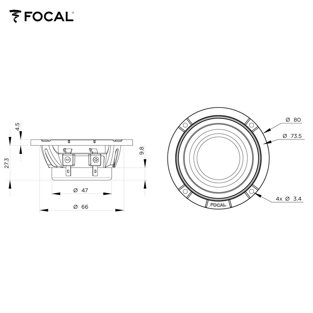 FOCAL Mittelton-Lautsprecher K2 POWER M-Serie، 8 سم (Stück)