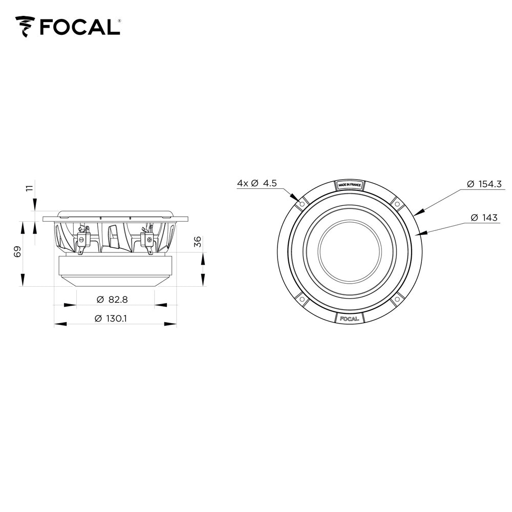 FOCAL Subwoofer K2 POWER M-Serie, 14.5cm (Stück)