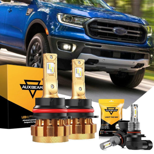 For 2000-2011 Ford Ranger F-16 Plus Series 9007 Built-in Canbus Automotive Grade 14000LM LED Light Bulbs High Low Beam Bundle