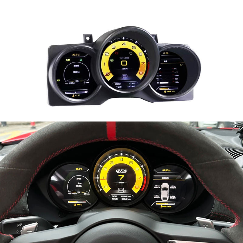 For Porsche 718 2016-2023 Car Modification Accessories New Interior LCD Instrument Panel and Center Console Performance Display