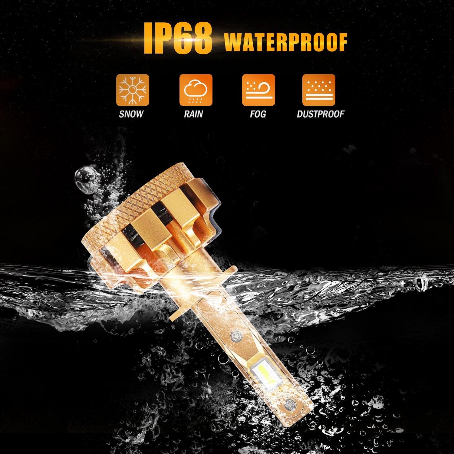 For 2015-2018 Ford Focus(Halogen Capsule Headlamps) F-16 Plus Series Built-in Canbus Automotive Grade 14000LM LED Light Bulbs High Low Beam Bundle - Auxbeam  – éclairage LED auto