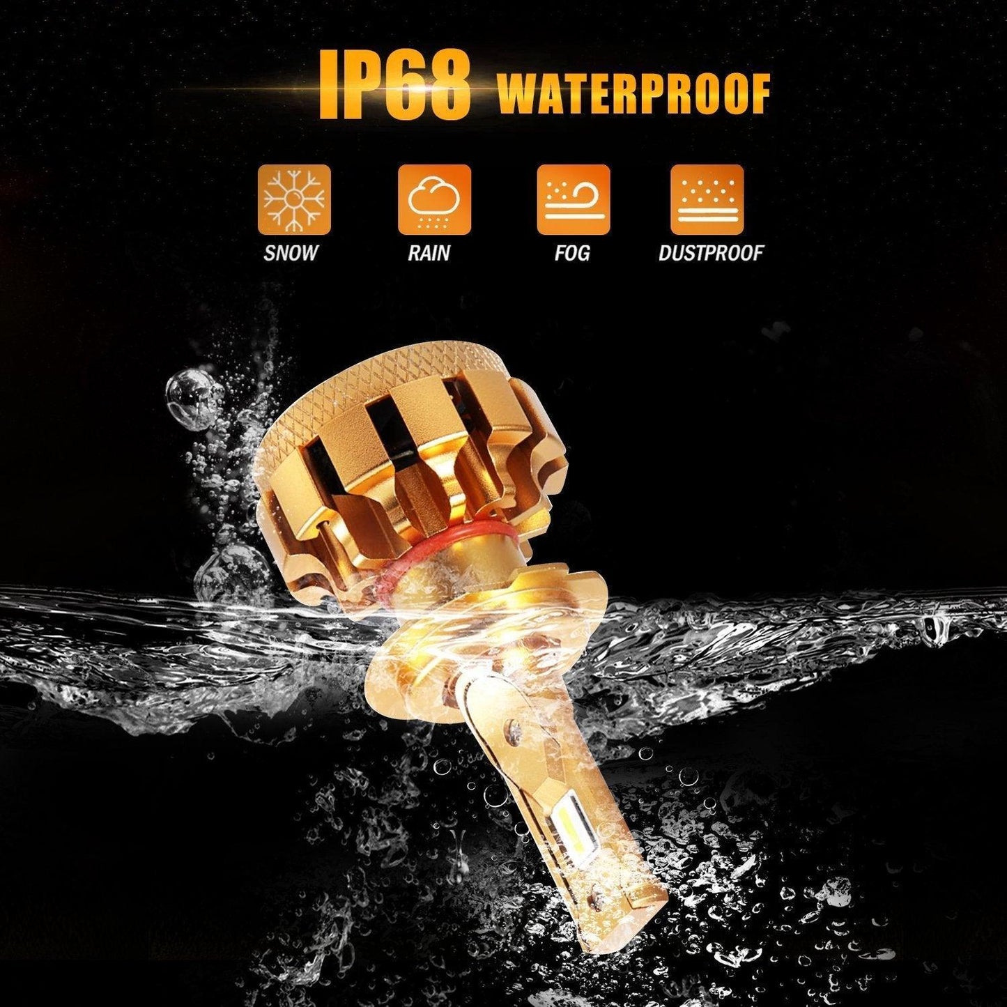 مجموعة مصابيح LED لسيارات فولكس فاجن جولف F-16 Plus موديل 2018-2019، فئة السيارات 28000LM، مصابيح عالية/منخفضة/ضباب