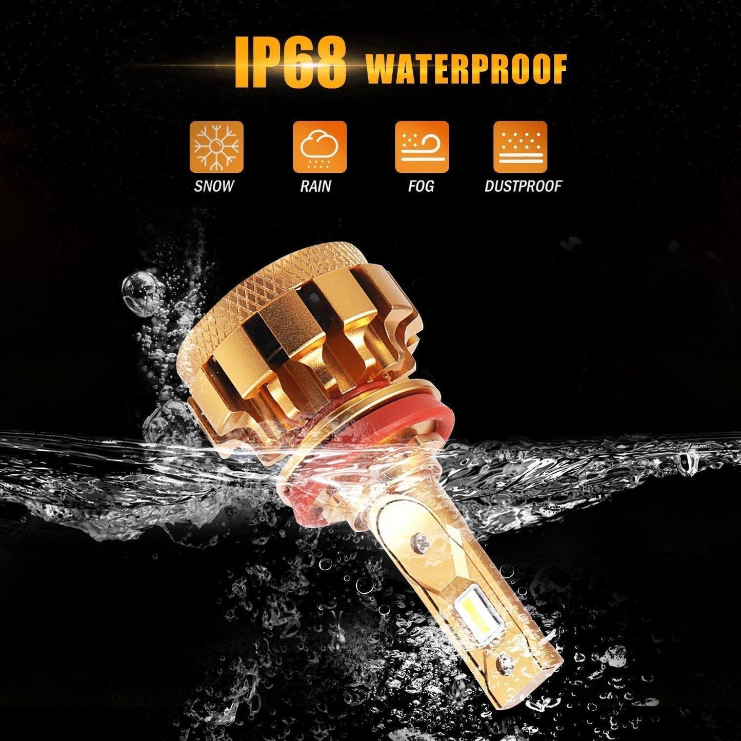 For 2018-2020 Ford Fusion F-16 Plus Series Built-in Canbus Automotive Grade 14000LM LED Light Bulbs High Low Beam Bundle - Auxbeam  – éclairage LED auto