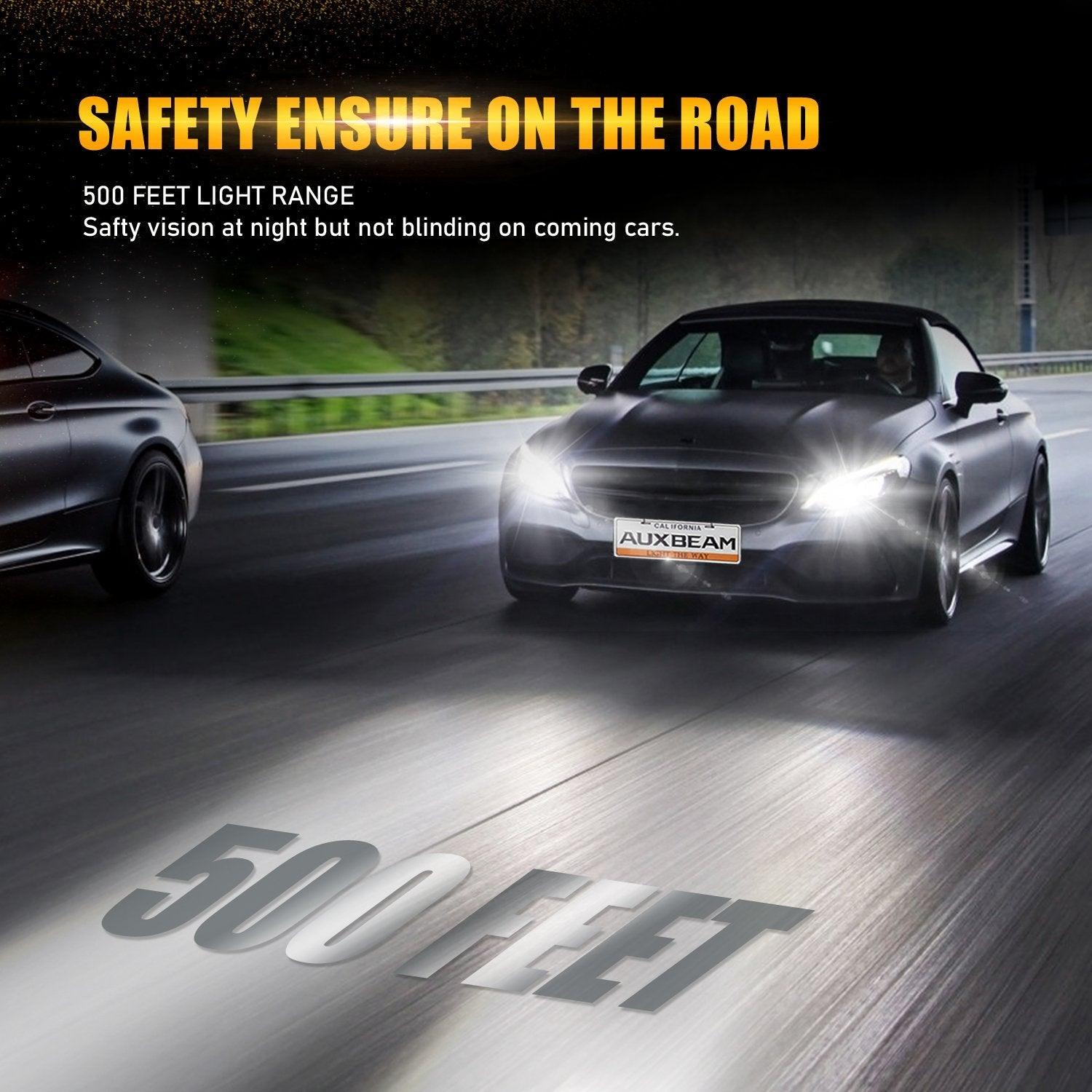 9005+H11 LED Headlight Bulbs 70W 18000LM F-16 Plus Series Brightest 6000K Cool White | 4 Bulbs - Auxbeam  – éclairage LED auto