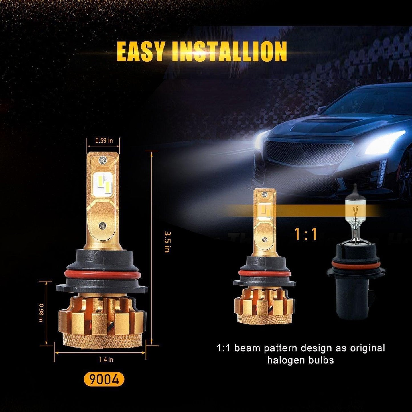 لسلسلة دودج رام 3500 F-16 Plus موديل 2002، مصابيح LED مدمجة من Canbus من الدرجة الصناعية 14000 لومن، حزمة شعاع منخفض عالي