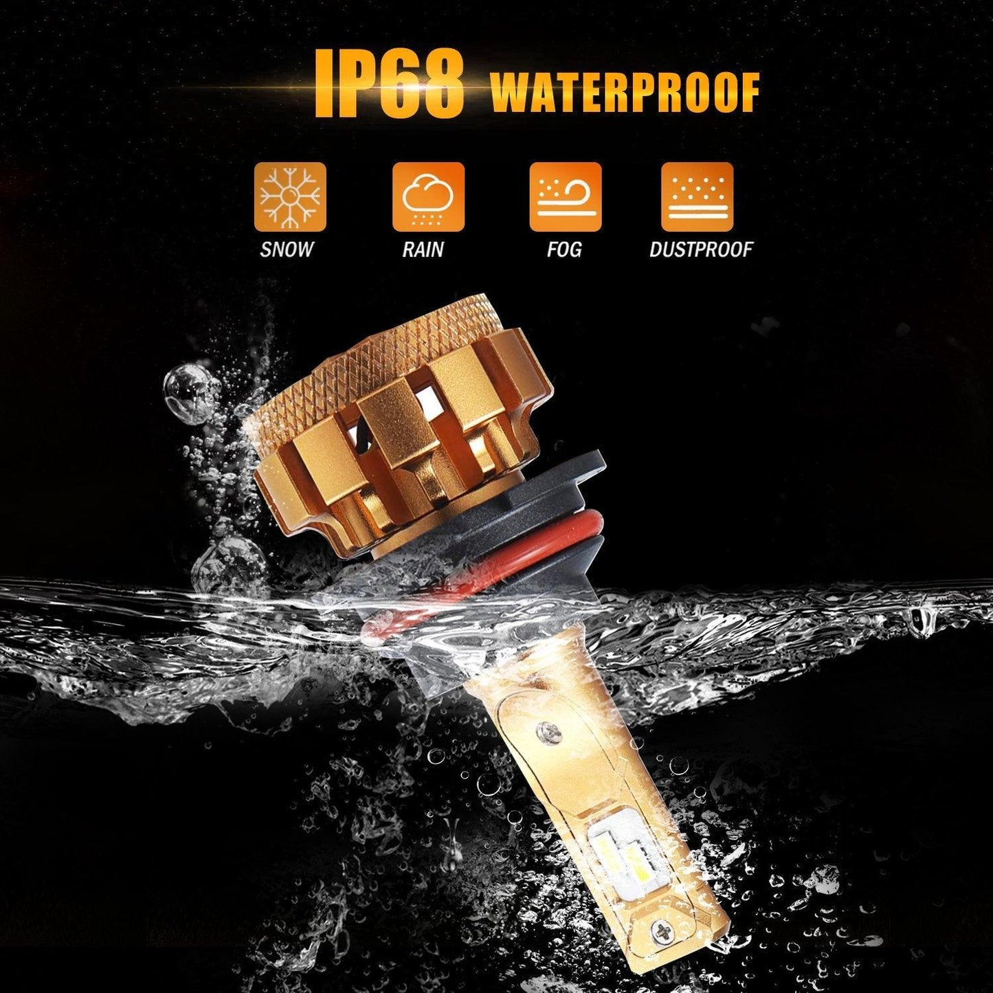 لسيارات فورد رينجر F-16 Plus Series 9007 موديلات 2000-2011، مصابيح LED مدمجة من Canbus من الدرجة الأولى، 14000 لومن، حزمة شعاع منخفض عالي