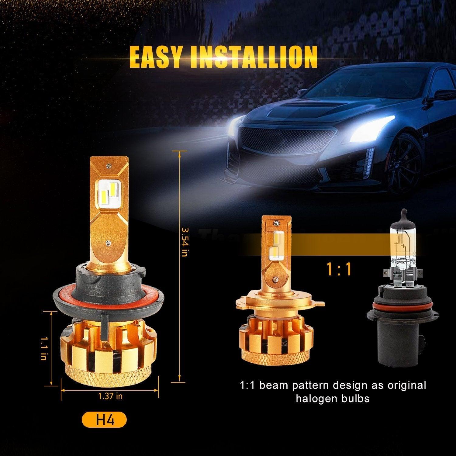 For 2007-2014 GMC Yukon F-16 Plus Series Built-in Canbus Automotive Grade 14000LM LED Light Bulbs High Low Beam Bundle - Auxbeam  – éclairage LED auto