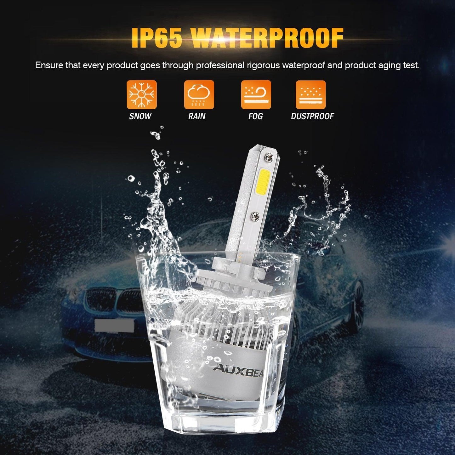 880/881 LED Headlight Bulbs 72W 8000ML S2 Series Super Brightes COB 6500K Cool White | 2 bulbs