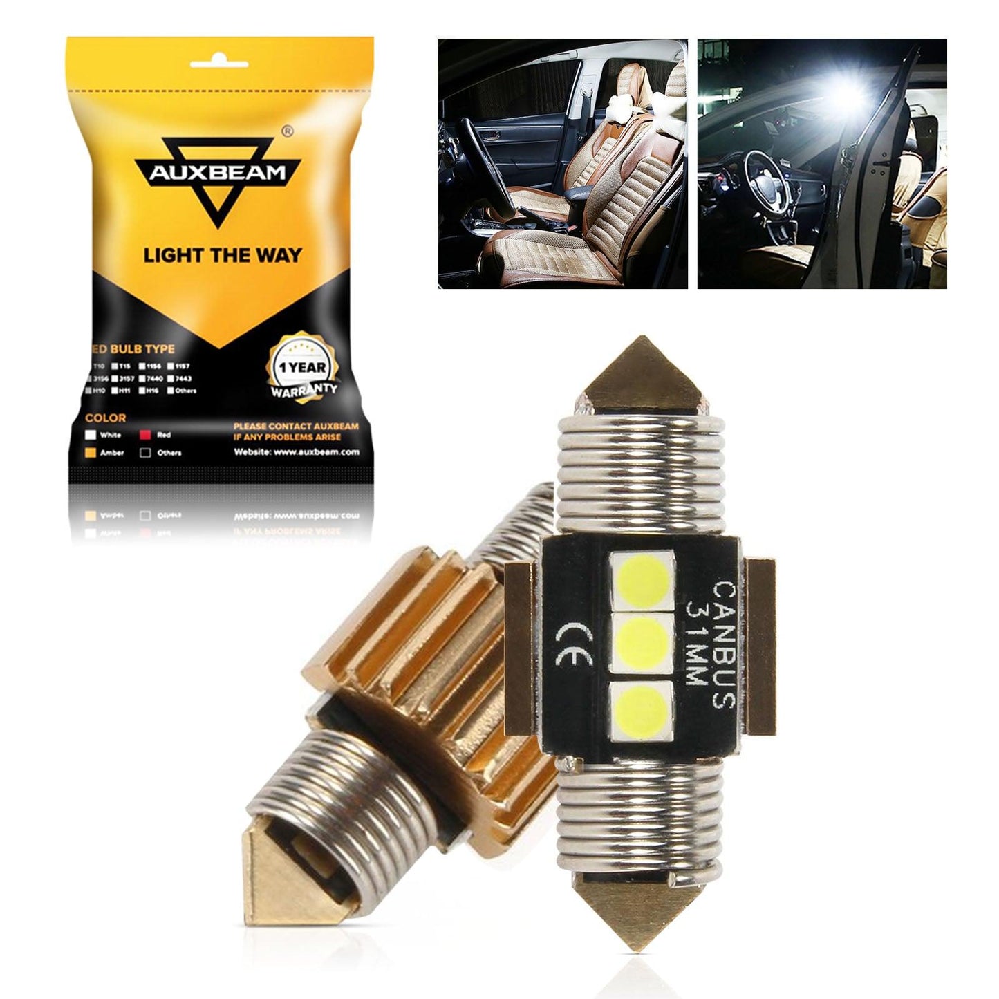 LED Festoon Canbus For Interior Dome Map License Plate Bulbs