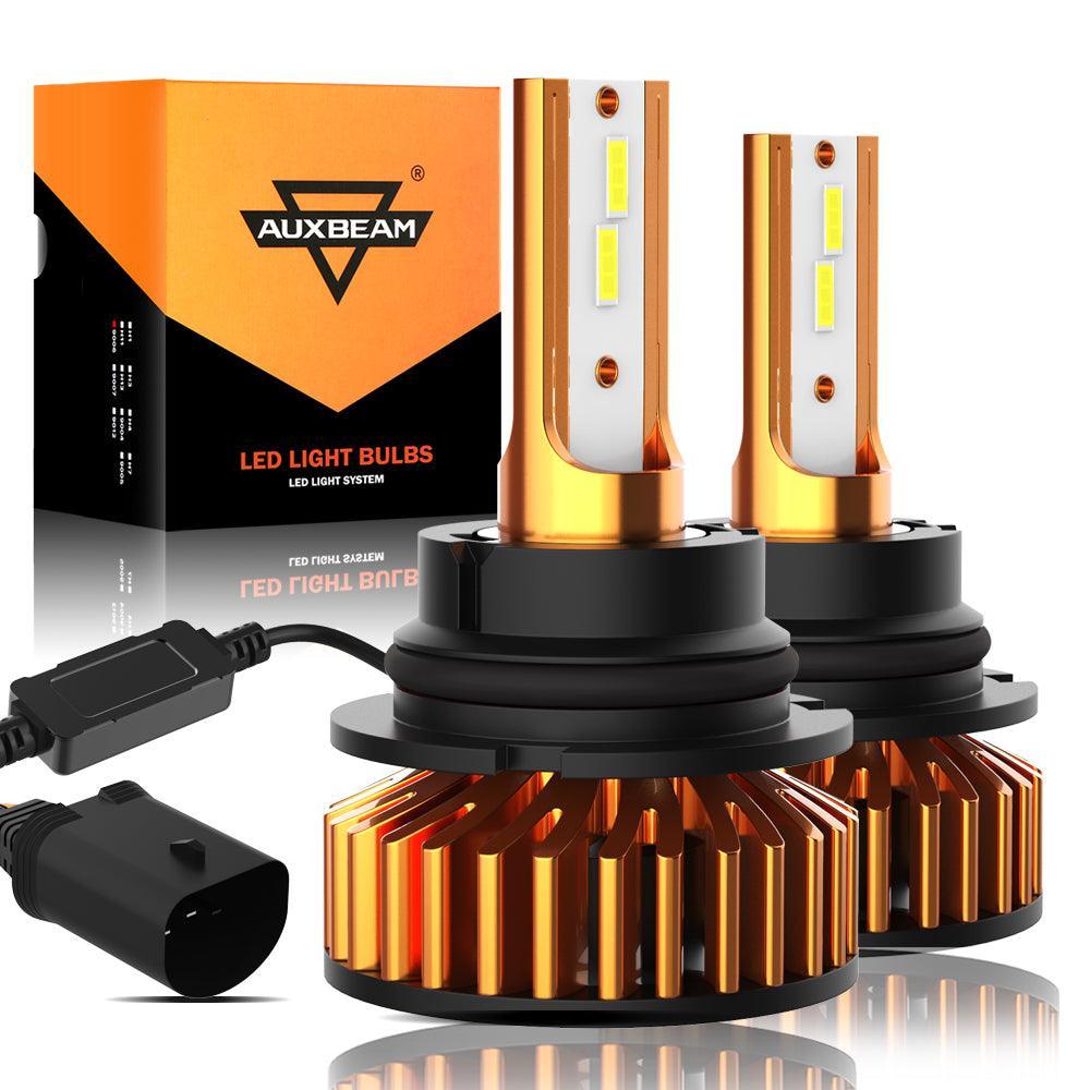 مصابيح أمامية LED 9007، 52 واط، 10000 لومن، سلسلة F2، حجم صغير، 6500 كلفن، أبيض بارد | 2 لمبة