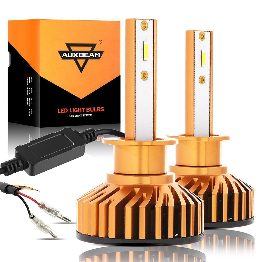 مصابيح أمامية LED H1، 52 واط، 10000 لومن، سلسلة F2، حجم صغير، 6500 كلفن، أبيض بارد | 2 لمبة