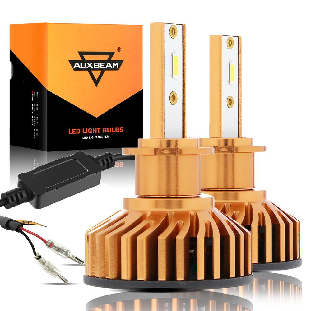 مصابيح أمامية LED صغيرة الحجم من سلسلة F2، 10000 لومن، 52 واط، 6500 كلفن، لون أبيض بارد