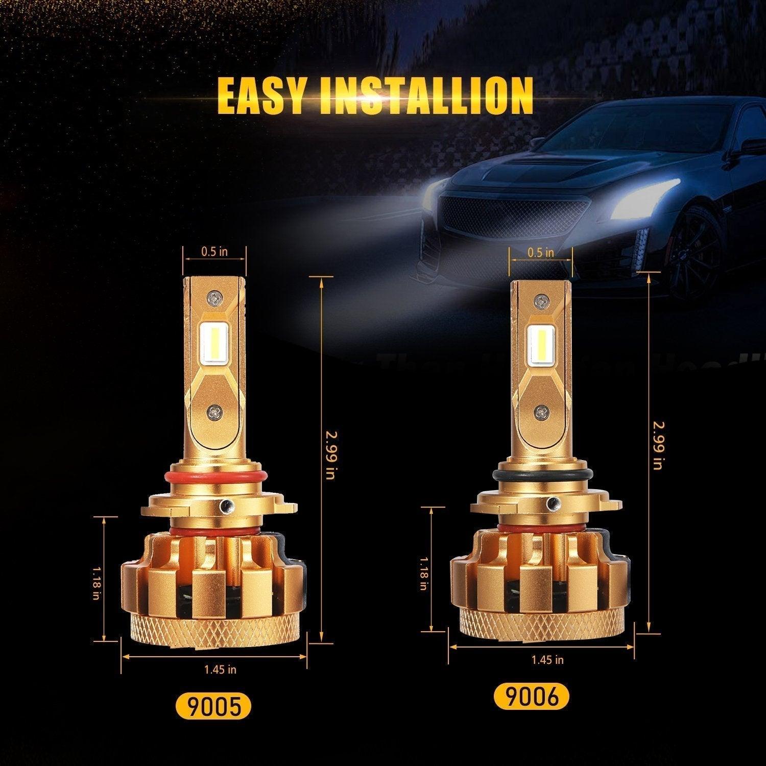 For 2002-2006 GMC Yukon XL 1500(SLE) F-16 Plus Series Built-in Canbus Automotive Grade 14000LM LED Light Bulbs High Low Beam Bundle - Auxbeam  – éclairage LED auto